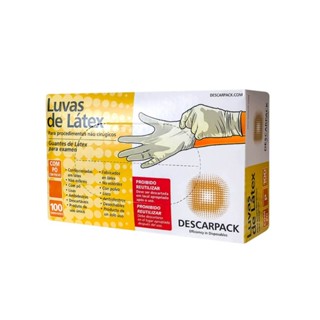 Luva Procedimentos Descarpack Latex G 100un em Oferta na Shopee