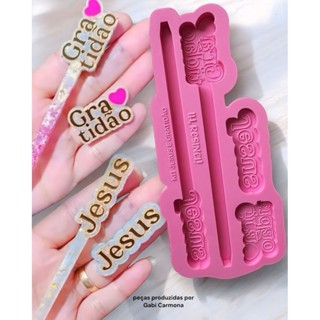 Molde kit canetas Jesus / Gratidão em Oferta na Shopee