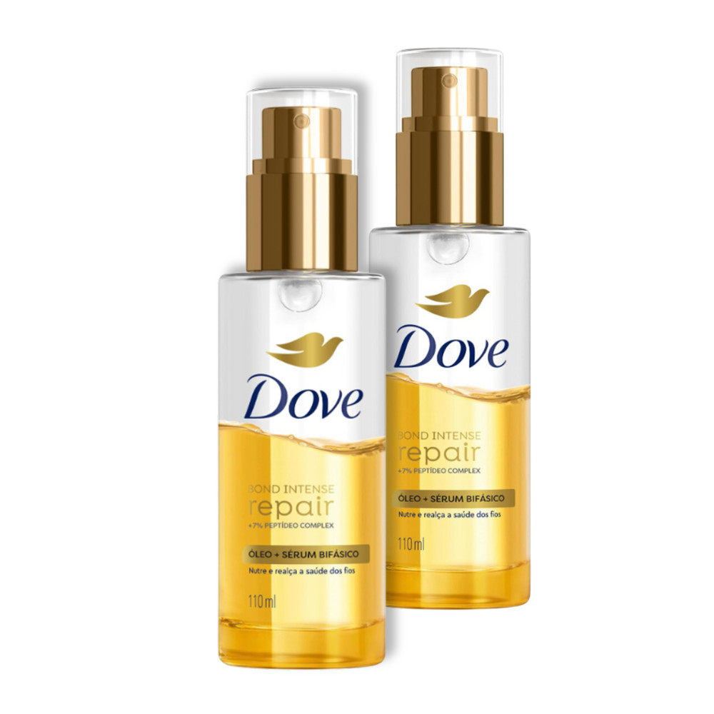 2 Uni Óleo + Sérum Bifásico Dove Bond Intense Repair