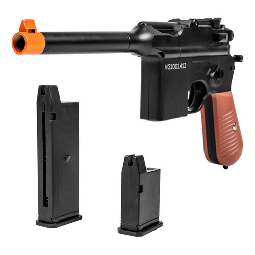 Pistola Airsoft Spring Clássica Mola Mauser C96 V10 Metal  6mm – Vigor em Oferta na Shopee