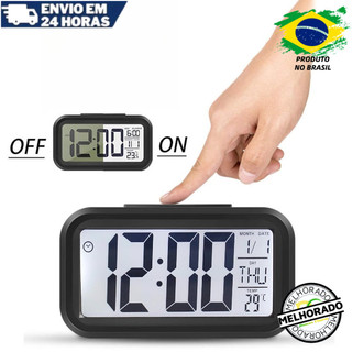 Relógio De Mesa Portátil Digital Único Led Lcd Brilha Escuro Pequeno