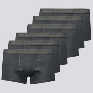Kit de 6 Cuecas Sunga Lupo Algodão Com Elastano Cinza Escuro em Oferta na Shopee