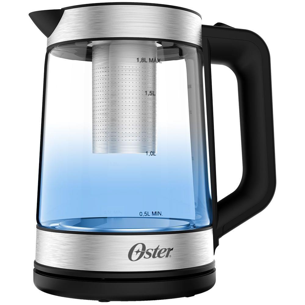 CHALEIRA ELETRICA OSTER 1850W com INFUSOR DE CHA JARRA DE VIDRO 127V