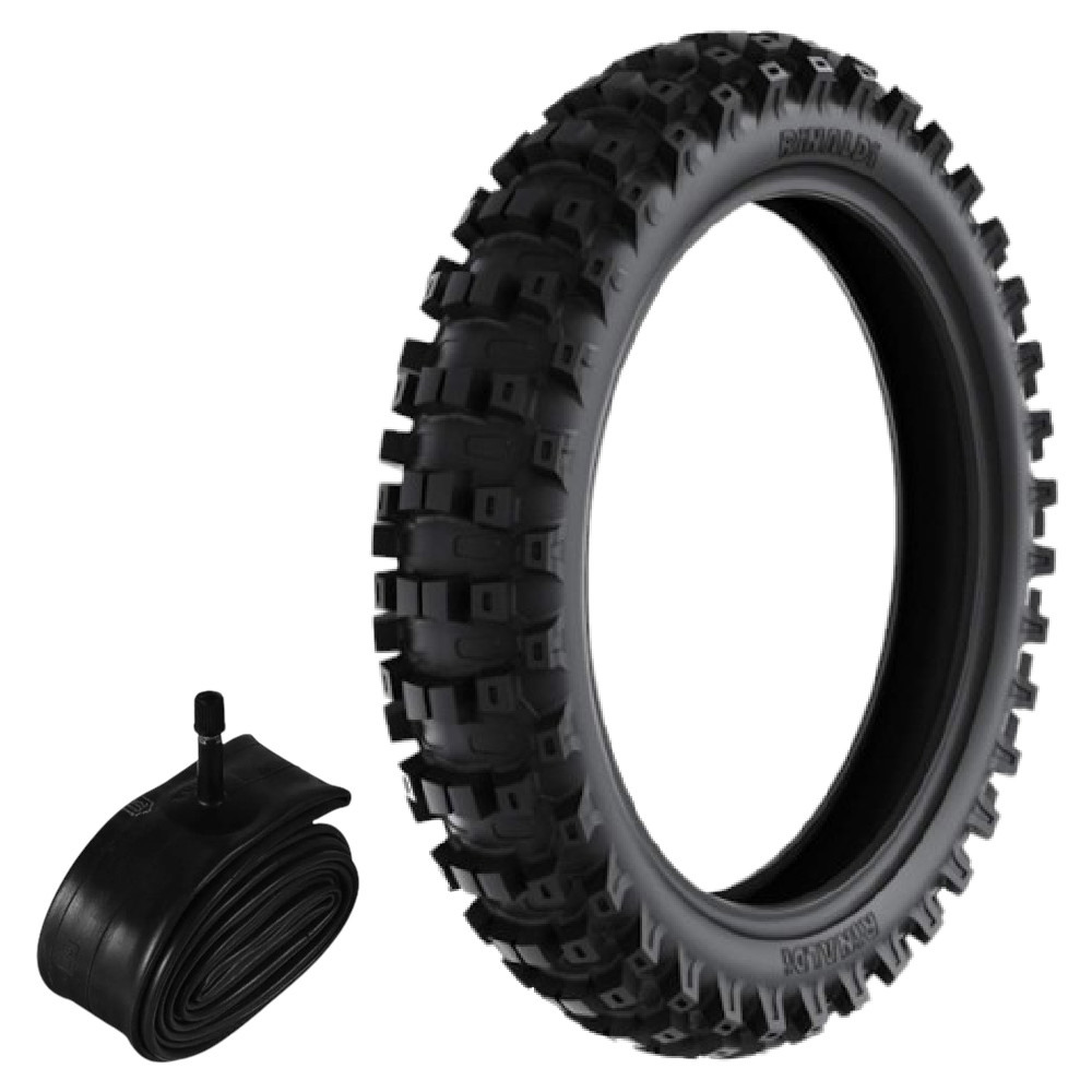 Kit Pneu Trilha Crf230 100/100-18 59m Rs47 Rinaldi + Camara
