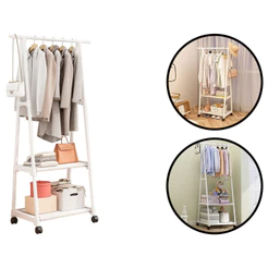 Arara Closet Organizador Para Roupas Cabideiro Com Rodinhas Sapateira Prateleira Multiuso
