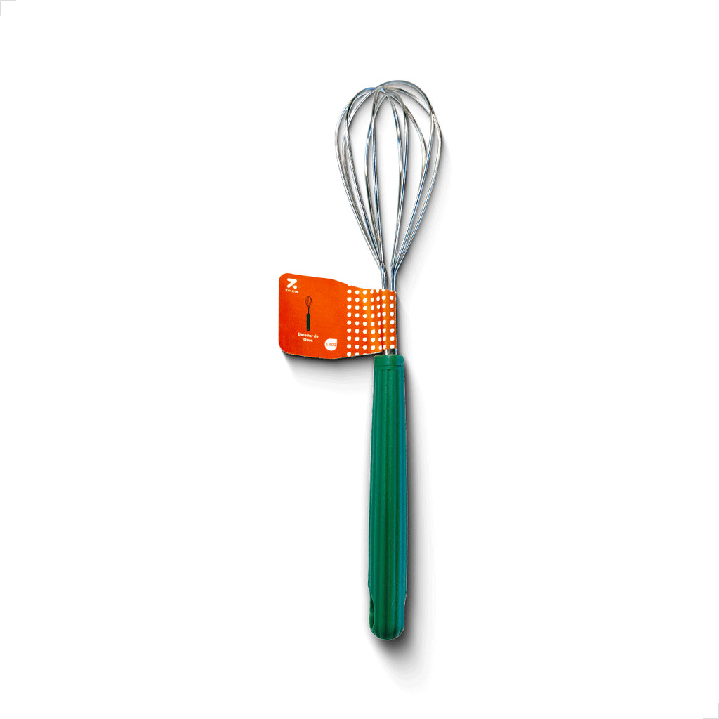 Batedor de Ovos em Aço Inox com Cabo de Plástico Manual para Mistura de Cremes e Ovos - ZOLELE EB01 - Home & Living