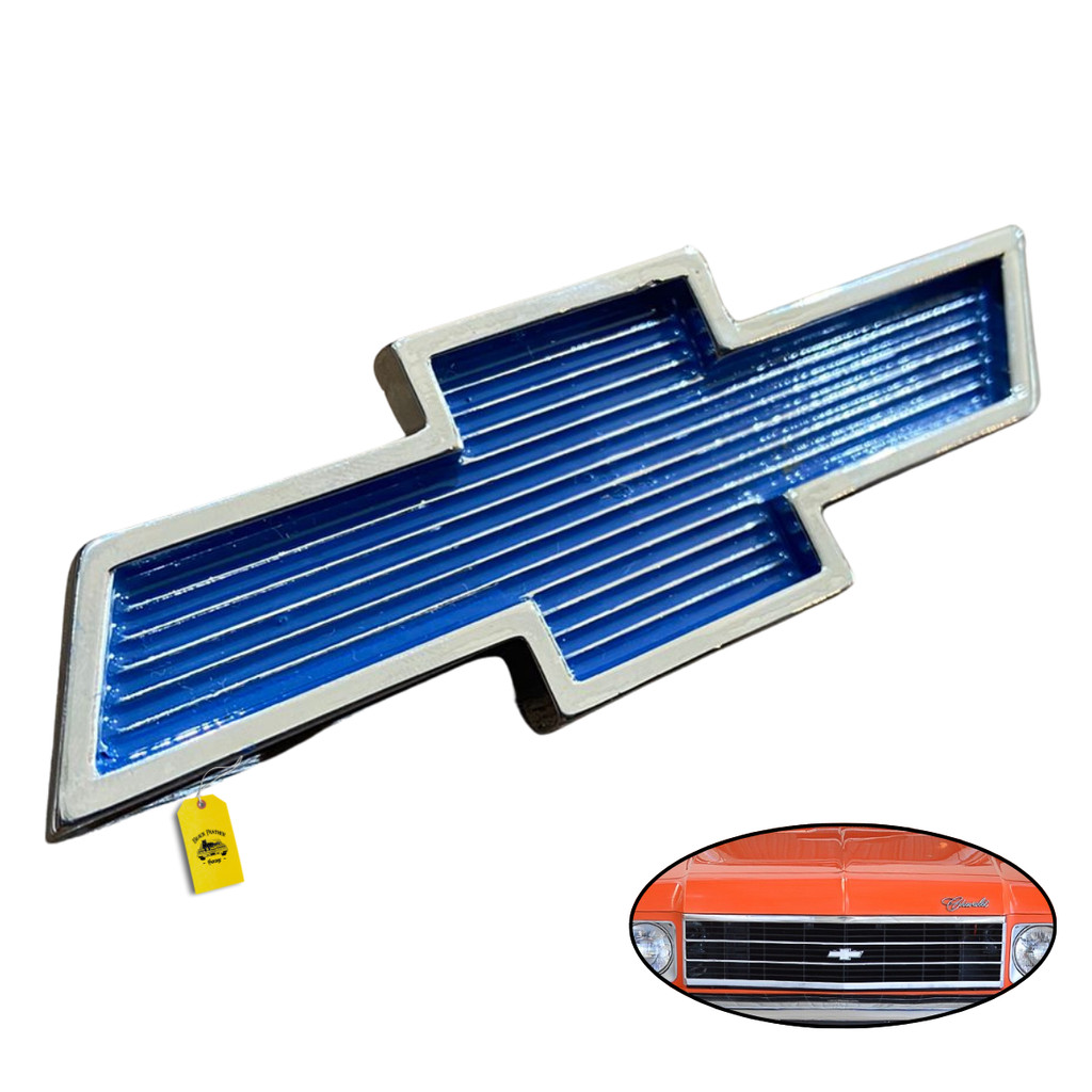 EMBLEMA GRADE OPALA CARAVAN 1973 ATÉ 1979 AZUL STANDARD - PREMIUM