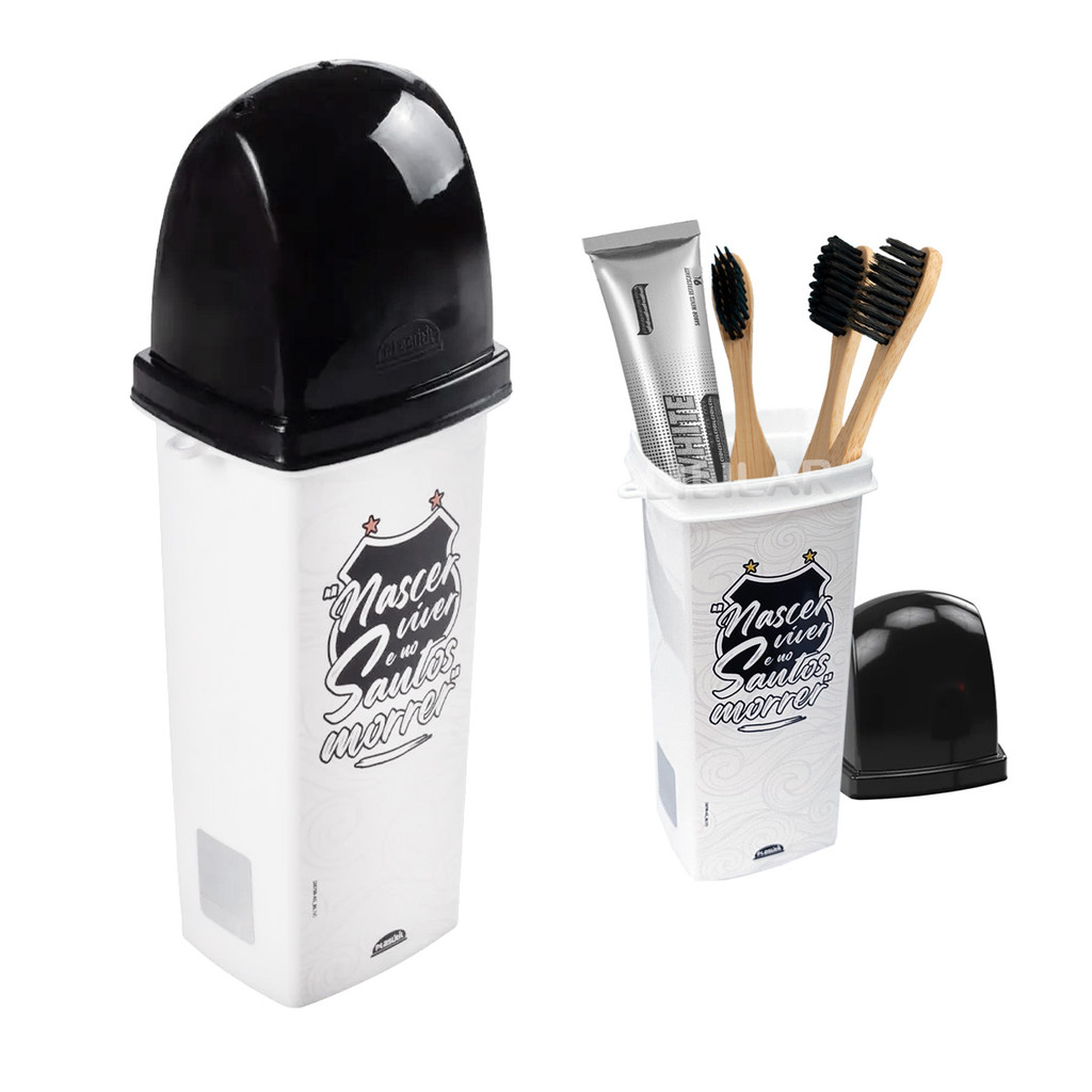 Santos Porta Escova Pasta de Dente Mochila Escola Academia