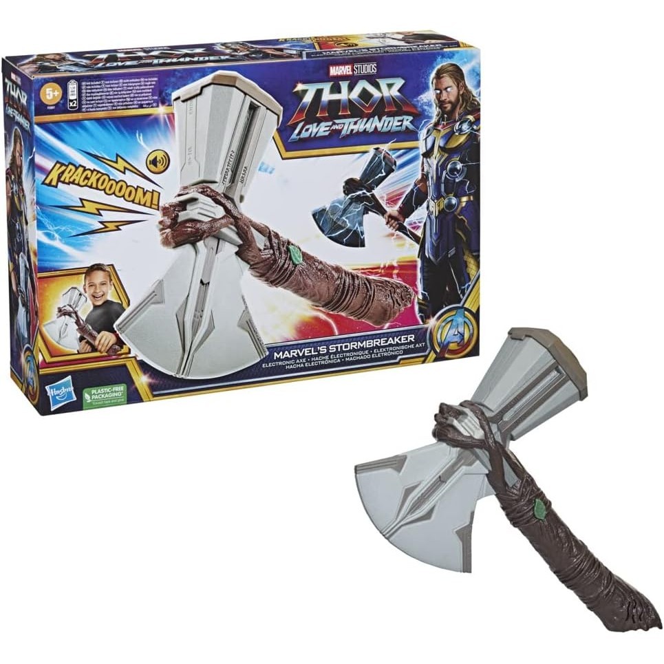 Marvel, Machado Eletrônico Stormbreaker Thor, Cinza e Marrom Hasbro