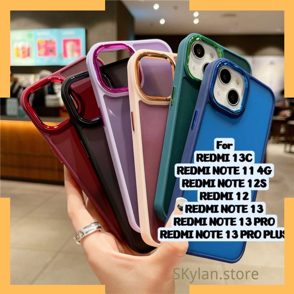 Capa Space Acrilico fosca Colorida Comaptivel Com REDMI 13C NOTE 11 4G  NOTE 12S