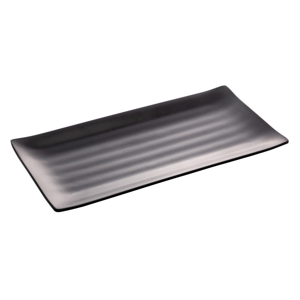 Travessa Retangular Lyor Tóquio de Melamina Preta 30cm - Home & Living