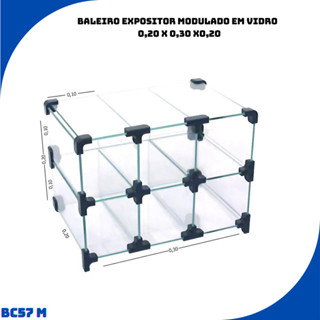 Baleiro Expositor Modulado em Vidro - 0,20 x 0,30 x0,20 TOP em Oferta na Shopee
