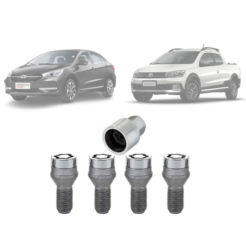 KIT PORCA PARAFUSO TRAVA ANTIFURTO RODAS MCGARD PARA VW CHERY