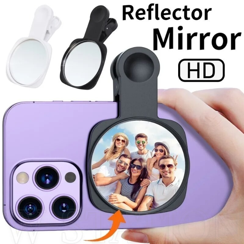 Kit De Clip De Espelho Selfie Com Bolsa De Armazenamento-Grampo De Lente De Reflexão Para Câmera Smartphone-Espelhos Traseiros Telefone Universal-Acessórios Fotografia De Viagem Em Casa