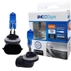 PAR LAMPADA SUPER BRANCA H27 W/2 12V 27W 881 HAL 8500K FAROL
