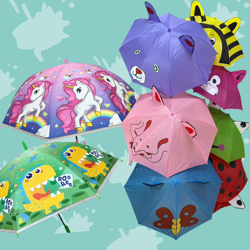 Guarda-Chuva Infantil com Abertura Automática e Apito – Modelos Masculino e Feminino