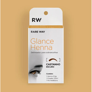 Henna para Sobrancelhas Glance Castanho Escuro Rare Way