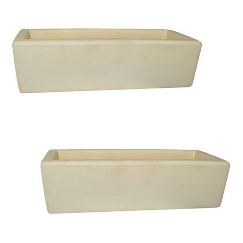 Kit 2 Jardineiras de Plantas Bege 37x15 Floreira Polietileno