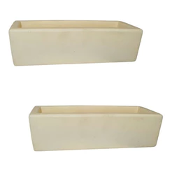 Kit 2 Jardineiras de Plantas Bege 37x15 Floreira Polietileno