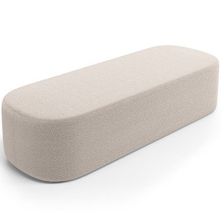 Puff Decorativo Orgânico para Living Quarto 160cm Doha W01 Bouclê Creme - Lyam Decor em Oferta na Shopee