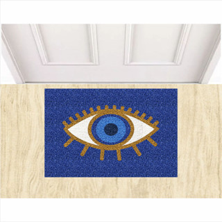 Tapete Capacho 60x40 cm Olho Grego Decorativo Home Lar porta apartamento casa boas energias. em Oferta na Shopee