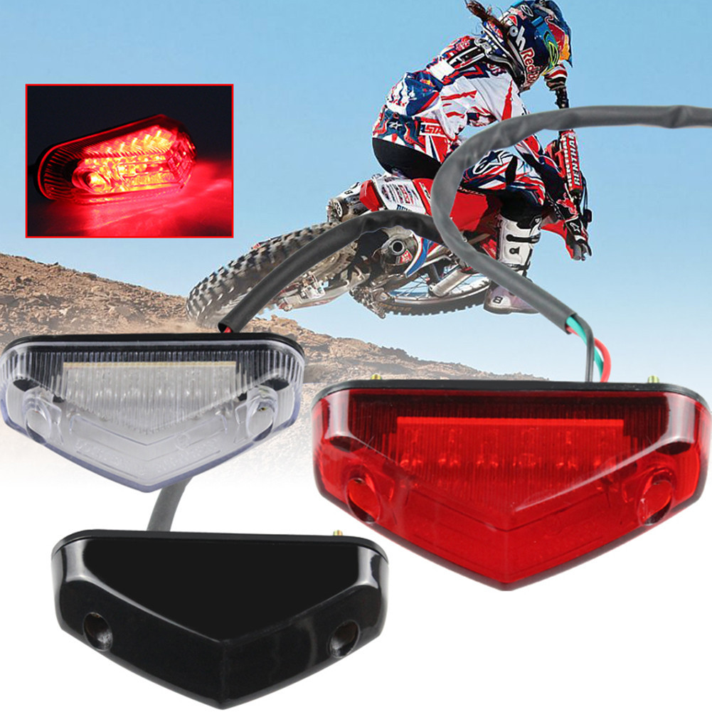 TK Universal Motocicleta DC 12V 12 Leds Indicadores Luminosos De Stop De Freio Da Cauda Lâmpada De Luz ATV Dirt Bike em Oferta na Shopee