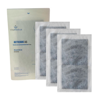 Kit 3 Curativo De Carvão Ativado Com Prata Ag 10X20 Odor Infecção em Oferta na Shopee