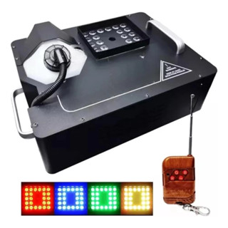 Máquina Fumaça 2000w Iluminação 24 Led Rgb C/ Controle Dmx Cor Preto 127v em Oferta na Shopee