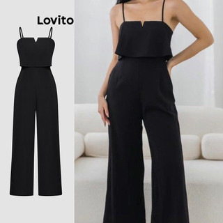 Lovito Blazer casual liso com botões e blocos de cores para mulheres L112ED601 em Oferta na Shopee