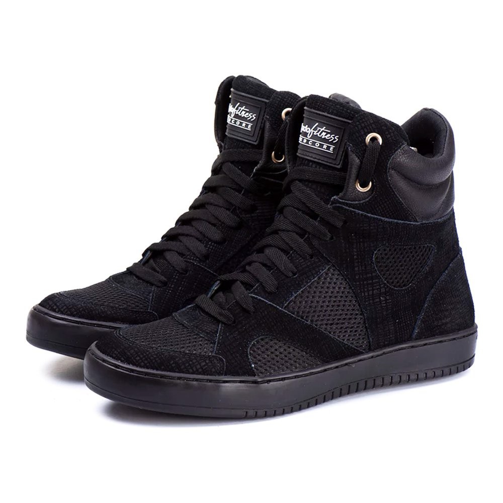 Tênis Feminino Bota Fitness - Conforto e Estilo para Academia e Treino em Couro Legítimo 10300