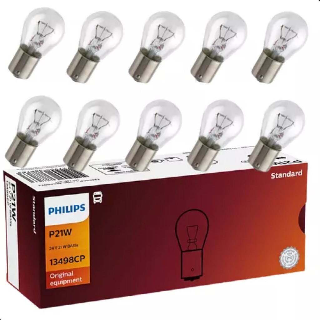 Kit 10 Lâmpada Caminhão 1 Polo 21w 24v Origi Philips 13498CP
