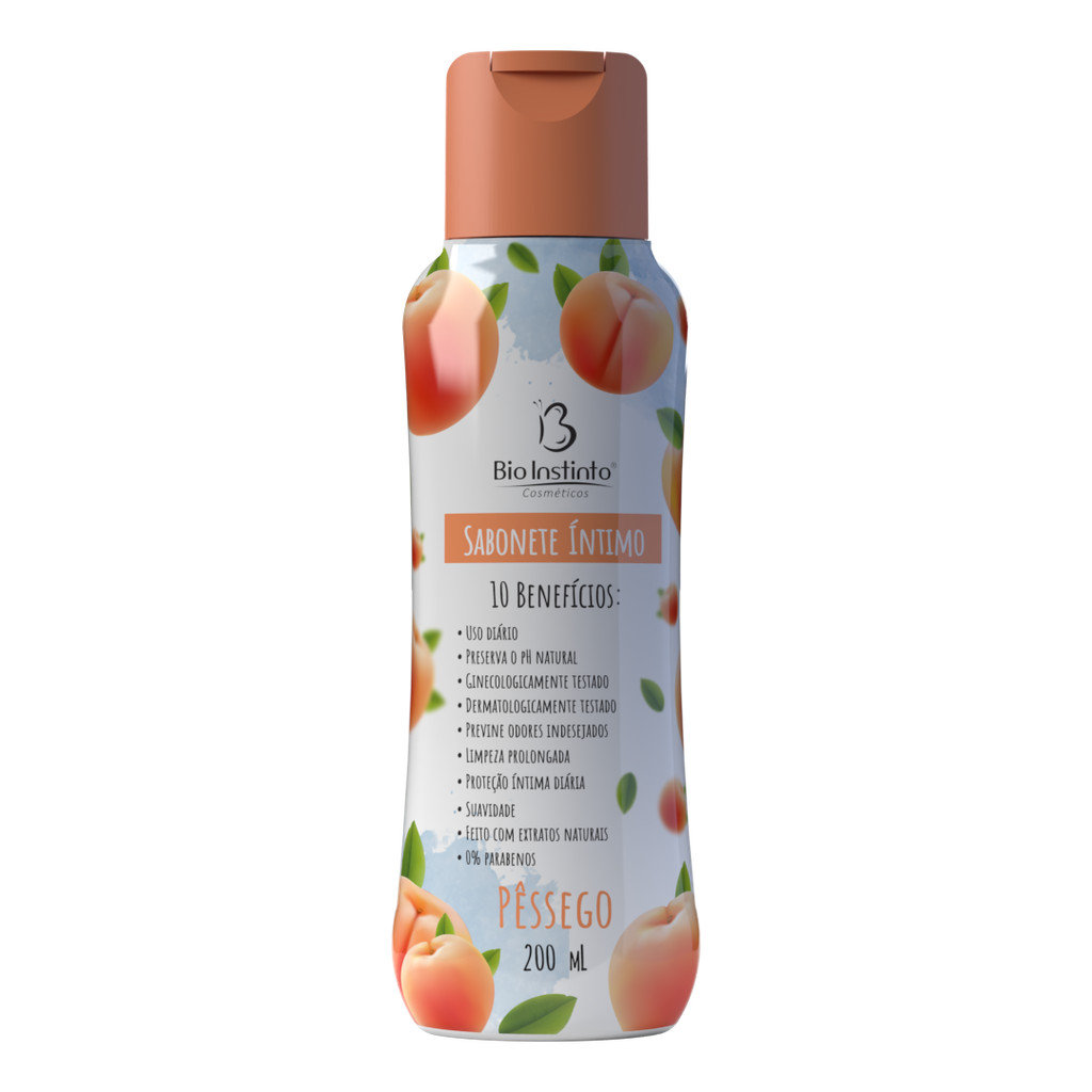 Sabonete Líquido Íntimo 10 Beneficios Pêssego 200ml - Bio Instinto