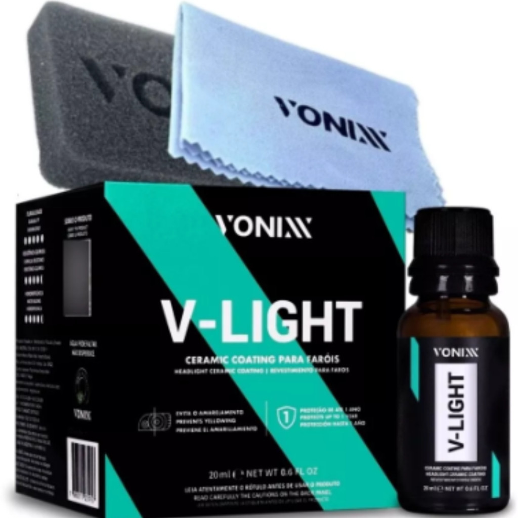 V-Light 20ml Vonixx Vitrificador De Faróis Proteção 1 Ano em Oferta na Shopee