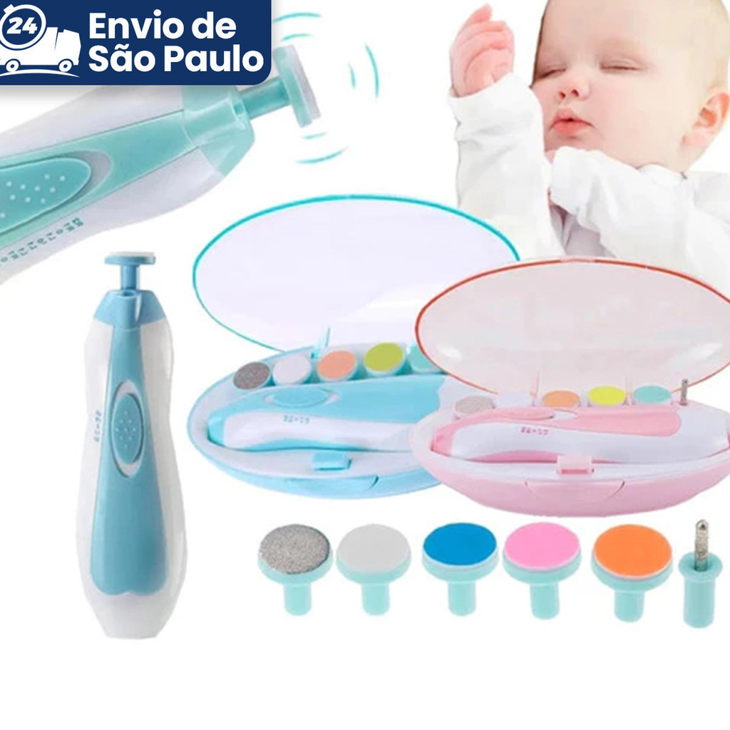 Lixa de Unha Elétrico Aparador Cortador Para Bebê Infantil Com Estojo Lixa de Unha Elétrico Aparador Cortador Para Bebê Infantil Com Estojo