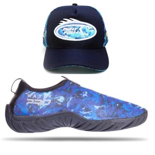 Kit Pescaria Boné com Sapatilha Bad Fish Azul
