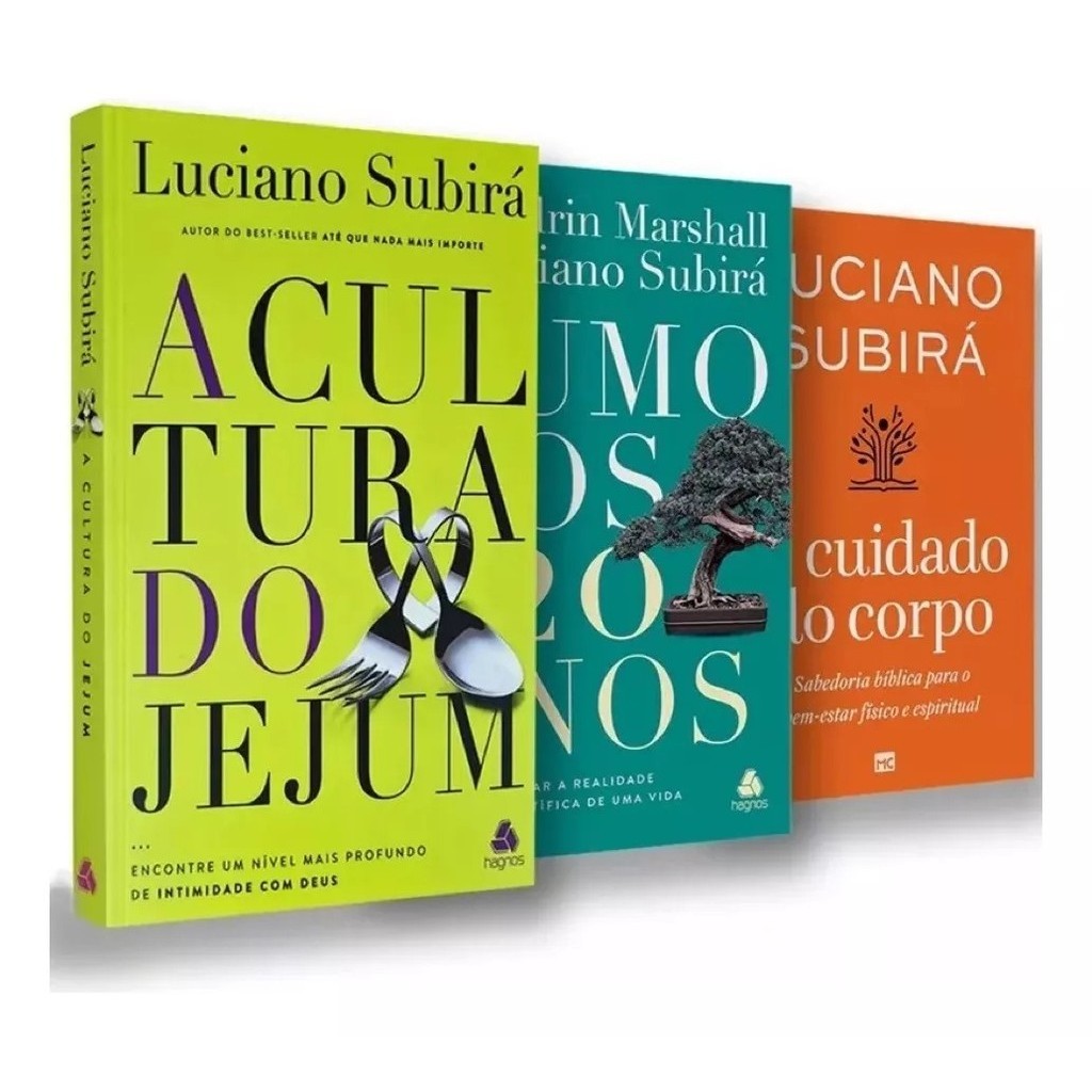 KIT O Cuidado Com O Corpo + A Cultura Do Jejum + Rumo Aos 120 Anos | Luciano Subirá em Oferta na Shopee