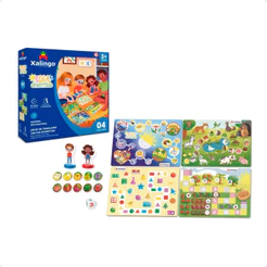Brinquedo Jogo de Tabuleiro Um Dia Divertido A partir de 3 anos de idade Desenvolve a criatividade - Xalingo 60609
