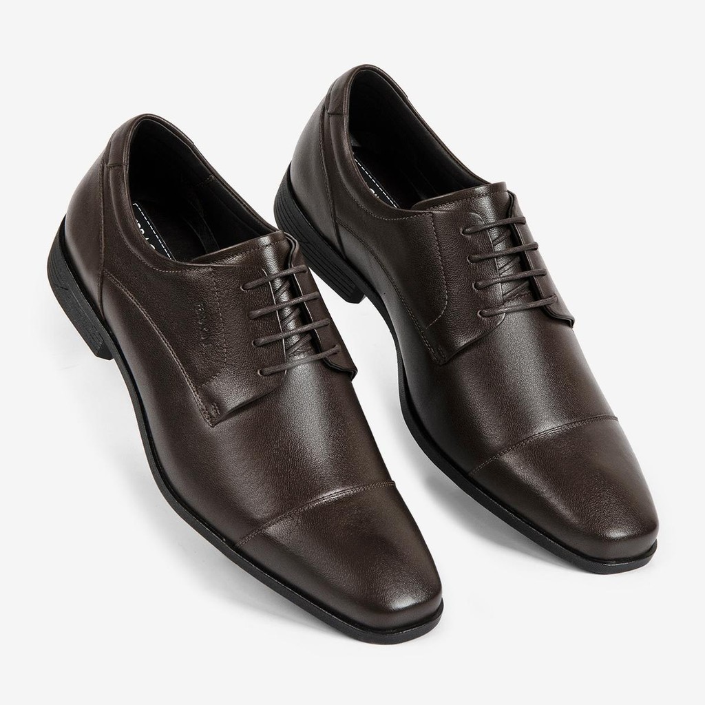 Sapato Social Masculino London Couro Legitimo Ferracini Mogno Marrom 4460-281H