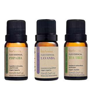 Óleo Essencial De Lavanda + Copaiba + Tea Tree Via Aroma em Oferta na Shopee