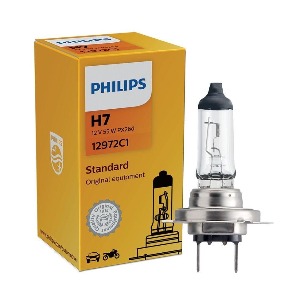 Lâmpada Philips Standard 55w 12v H7 Px26d Hiodo Farol em Oferta na Shopee