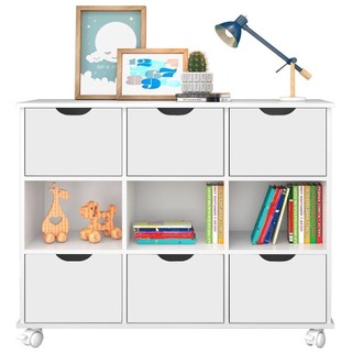 Nicho Organizador com Rodízios Toys 6 Gavetas Q01 Branco - Mpozenato em Oferta na Shopee