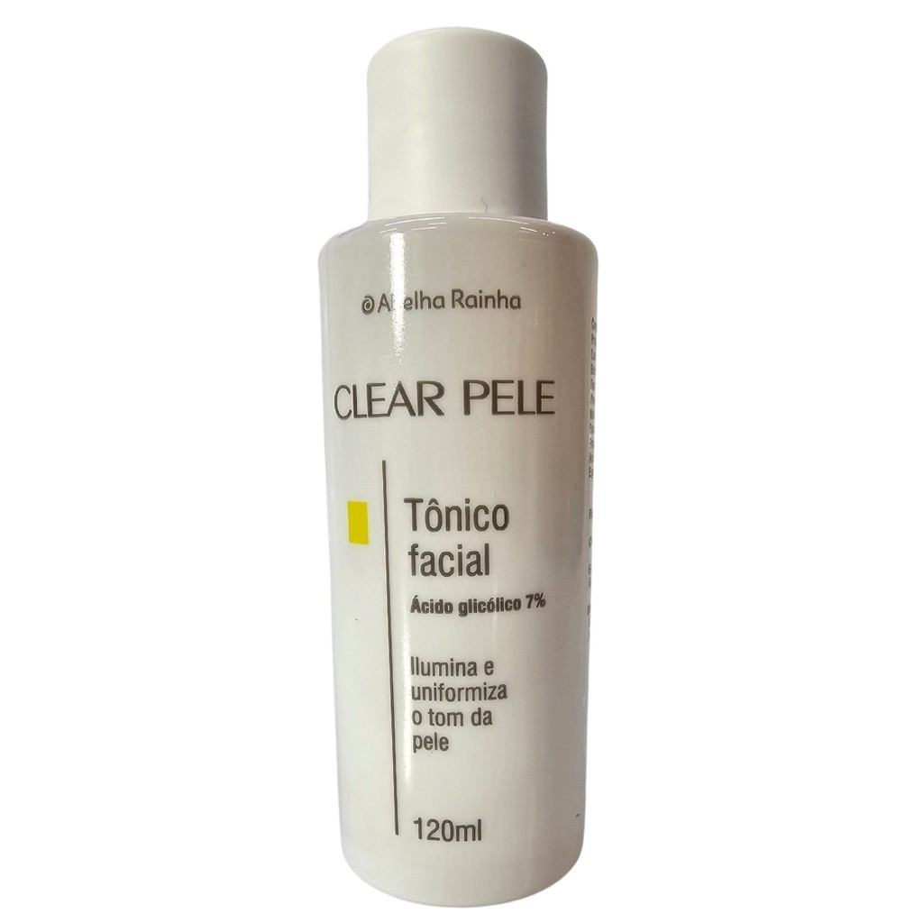Tônico Facial Com 7% Ácido Glicólico Clear Pele Abelha Rainha 120ml