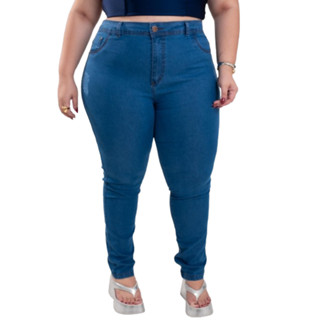 Calça jeans Feminino Plus Size 48 ao 64 Lycra Modelo Curve
