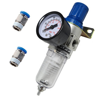 Filtro Regulador Ar Compressor 1/4 Completo Com Conexões Mangueira 8mm em Oferta na Shopee