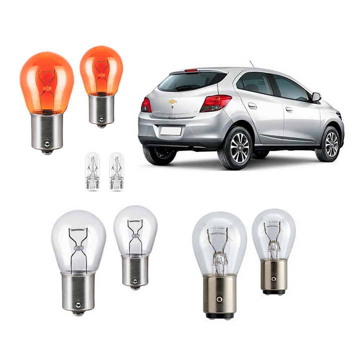 Jogo Lampada Lanterna Traseira Ré Seta Onix 2012 2013 2014 2015 2016 2017 em Oferta na Shopee