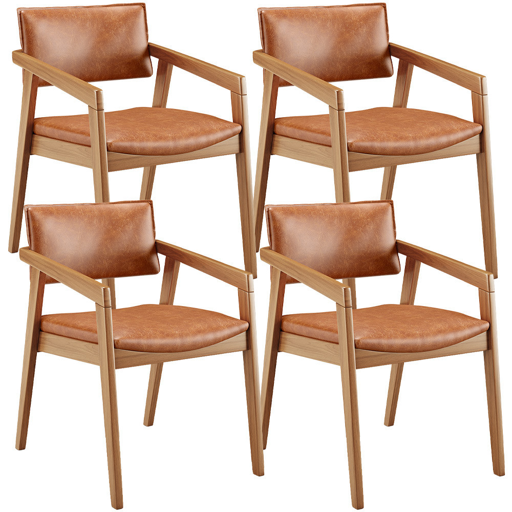 Kit 04 Cadeiras Para Sala de Jantar Estar Living Giorgia B04 Couríssimo Camel - Lyam Decor em Oferta na Shopee