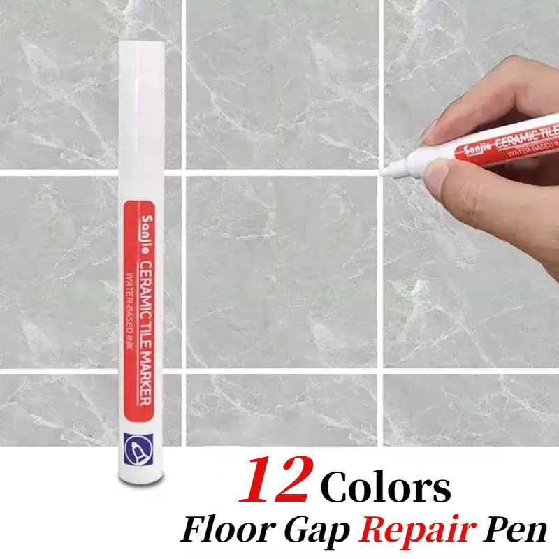12 Cores Marcador De Azulejos À Prova D'água Canetas De Costura Para Parede Pisos Ferramentas De Reparo Descontaminação De Banheiros
