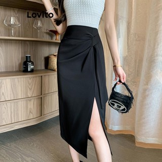 Lovito Saias Casuais Simples Divididas Para Mulheres LNE48489