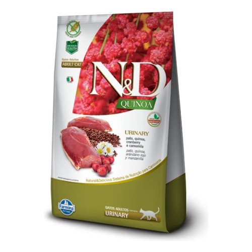 Rações Para Gatos N&d Quinoa Adulto Pato Urinary 7,5kg