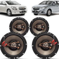 Kit Alto Falantes Dianteiros e Traseiros Chevrolet Cobalt 2011 até 2020 - Hurricane Platino 640w